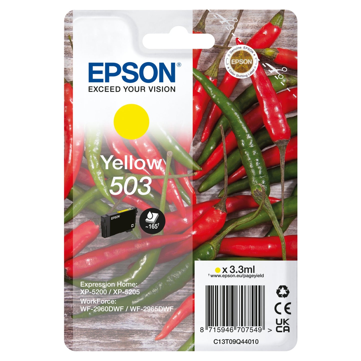 Epson Tintenpatrone Originalzubehör 503 ca. 165 Seiten gelb 3,3ml