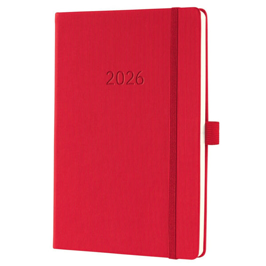 SIGEL Buchkalender Conceptum 2026 ca. DIN A5 1 Woche/2 Seiten Kunststoff rot