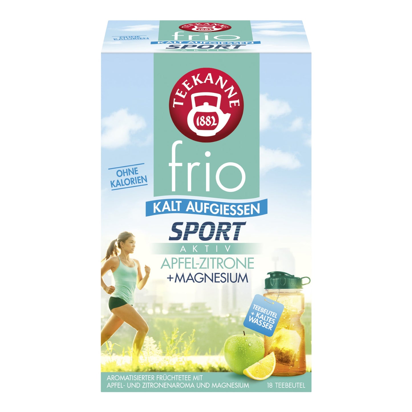 Teekanne Tee frio Sport Aktiv Apfel-Zitrone + Magnesium 18 Btl./Pack.