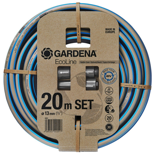 GARDENA Wasserschlauch EcoLine 20m 20bar schwarz/grau/türkis