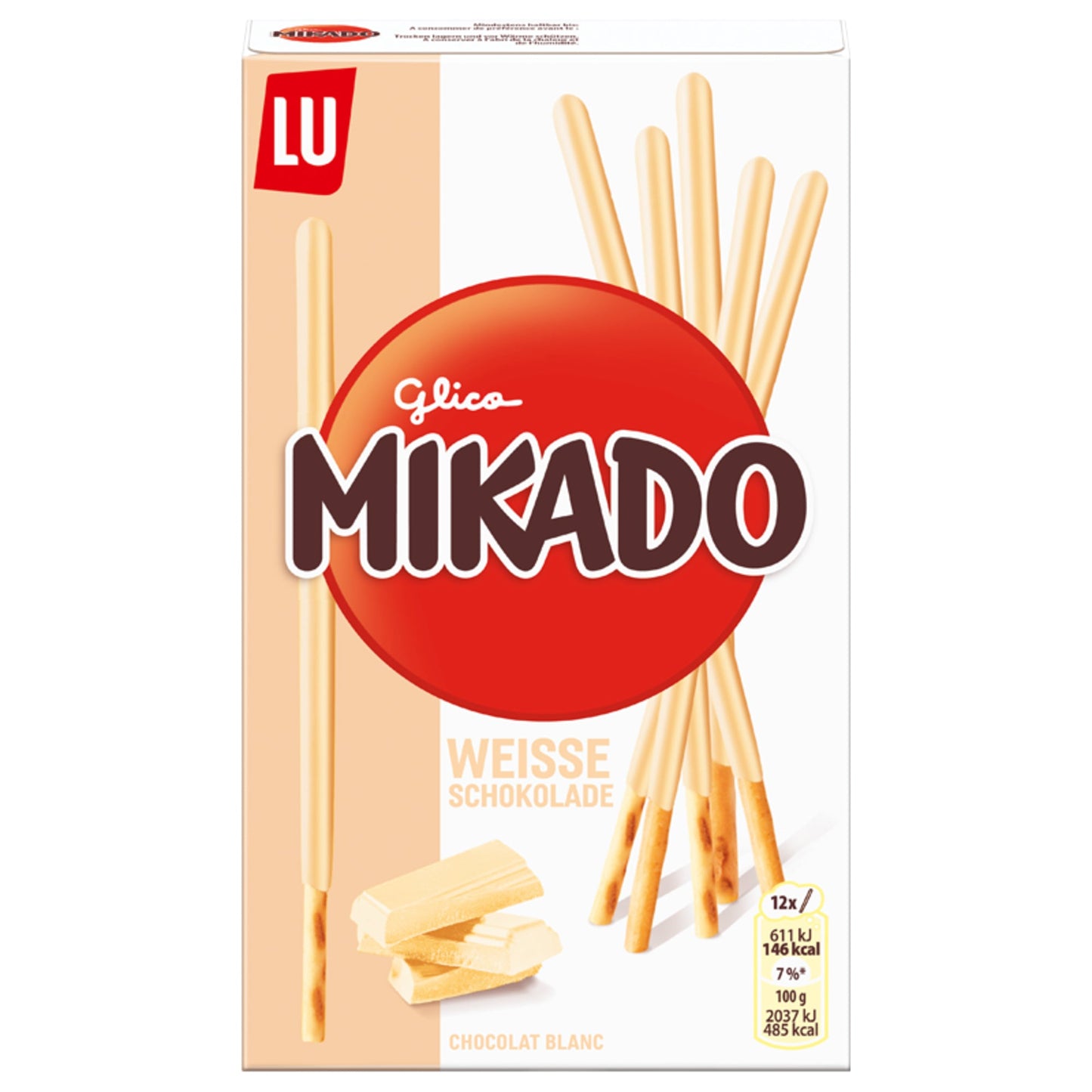 Gebäck Weiße Schokolade 75 g/Pack.