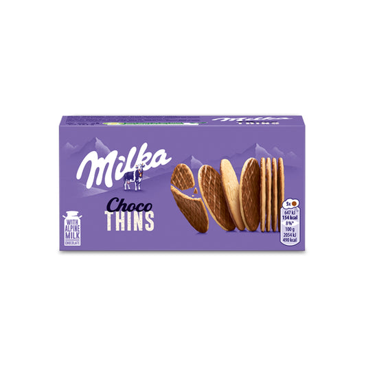 Gebäck Choco Thins Alpenmilch 151 g/Pack.