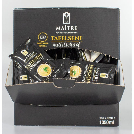 Maitre Senf mittelscharf 150 x 9 ml/Pack.