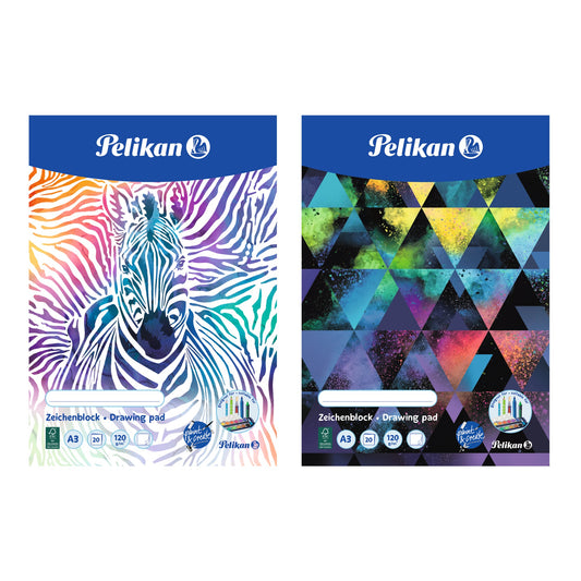 Pelikan Zeichenblock DIN A3 120g/m² mehrfarbig 20 Bl.