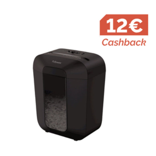 Fellowes® Aktenvernichter Powershred® LX50 P-4 Papier, Heftklammern, Büroklammern, Kreditkarten Partikelschnitt schwarz