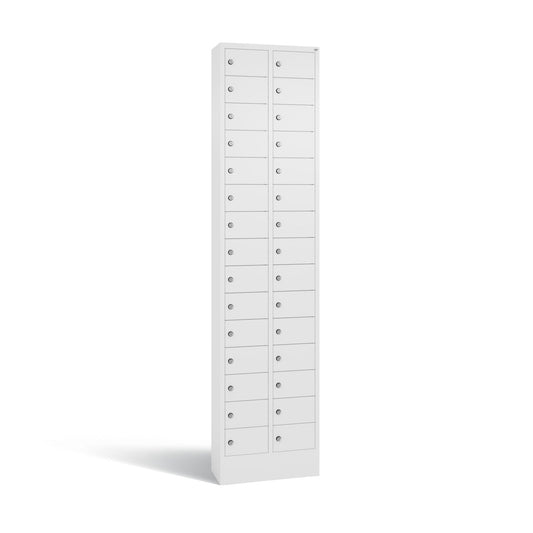 C+P Schließfachschrank Intro 30 Fächer Stahl, lackiert Farbe der Front: verkehrsweiß