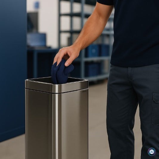 MAUL Abfalleimer MAULprime 25l Edelstahl, gebürstet edelstahl 1 Sortierfach