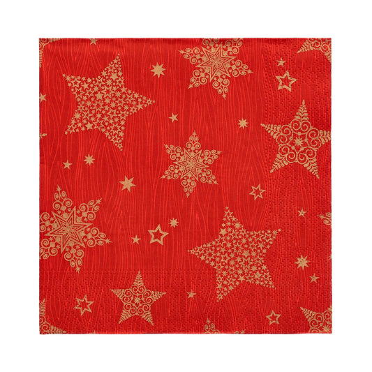 PAPSTAR Servietten 33 x 33 cm (B x H) mehrfarbig Christmas Shine 20 St./Pack.
