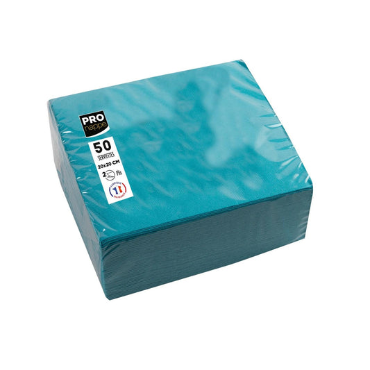 PROnappe Servietten 20 x 20 cm (B x L) türkis 50 St./Pack.