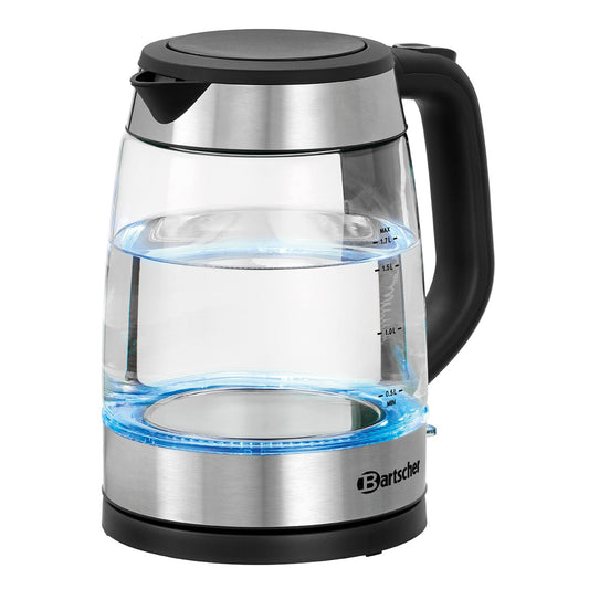 Bartscher Wasserkocher 1,7LGL 1,7l Edelstahl edelstahl/schwarz/transparent