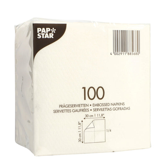 PAPSTAR Servietten 30 x 30 cm (B x L) weiß 100 St./Pack.