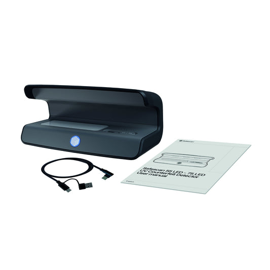 SAFESCAN Geldscheinprüfgerät 75 LED UV/Weißlicht Lampe nicht auswechselbar PVC schwarz