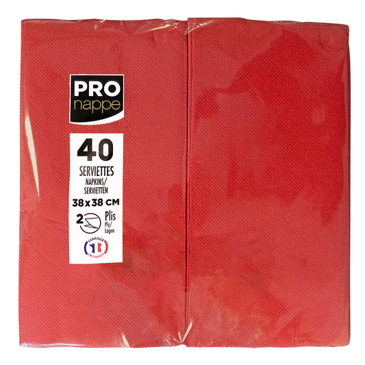 PROnappe Servietten 38 x 38 cm (B x L) rot 40 St./Pack.