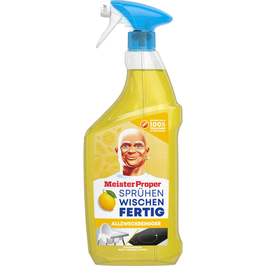 Meister Proper Allzweckreiniger Sprühen Wischen Fertig Oberflächen mit Lebensmittelkontakt Citrusfrische 7 Sprühflasche Kunststoff 0,8l
