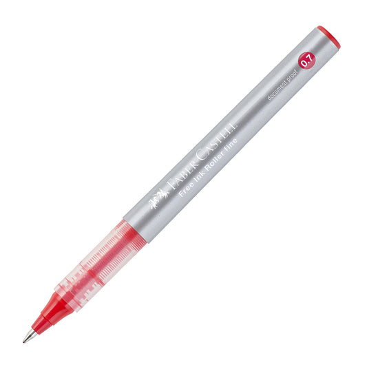 Faber-Castell Tintenroller Free Ink fine 0,7mm rot Konusspitze dokumentenecht