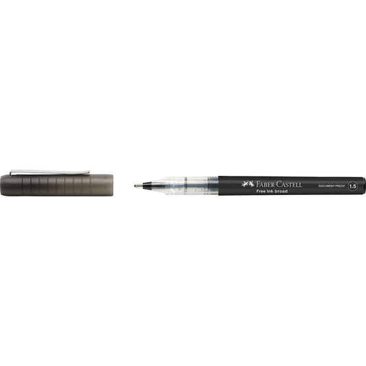 Faber-Castell Tintenroller Free Ink broad 1,5mm schwarz Konusspitze dokumentenecht
