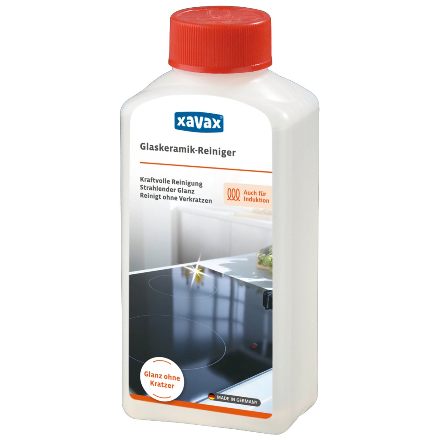 Xavax Glaskeramikreiniger Glaskeramik Kochfelder, Induktions Kochfelder Flasche Kunststoff 0,25l