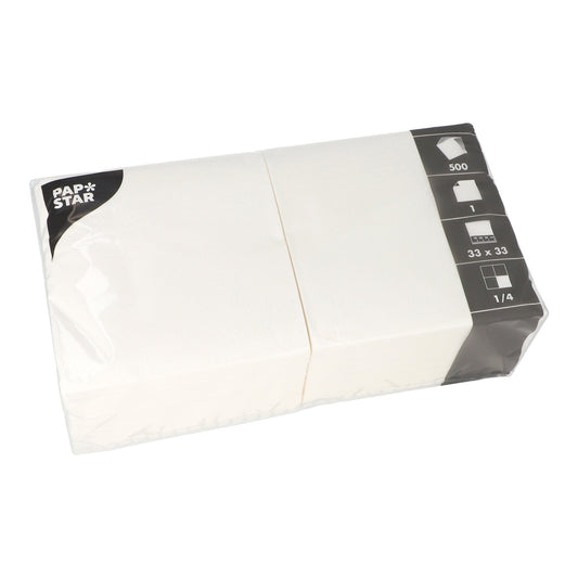 PAPSTAR Servietten 33 x 33 cm (B x L) weiß 500 St./Pack.