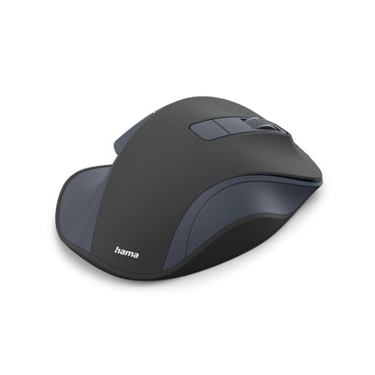 Hama Optische PC Maus WM-500 Rechtshänder nicht ergonomisch Empfänger: USB-A, Maus: USB-C 10m Akku inkl. USB-A Empfänger, USB-C/USB-A Ladekabel (1,8 m), Kabelmanager schwarz