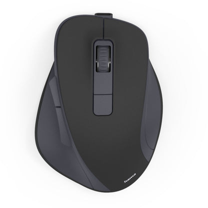 Hama Optische PC Maus WM-500 Rechtshänder nicht ergonomisch Empfänger: USB-A, Maus: USB-C 10m Akku inkl. USB-A Empfänger, USB-C/USB-A Ladekabel (1,8 m), Kabelmanager schwarz