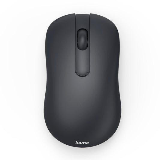 Hama Optische PC Maus WM-100 Links- und Rechtshänder nicht ergonomisch USB-C 10m Batterie inkl. USB-Empfänger schwarz