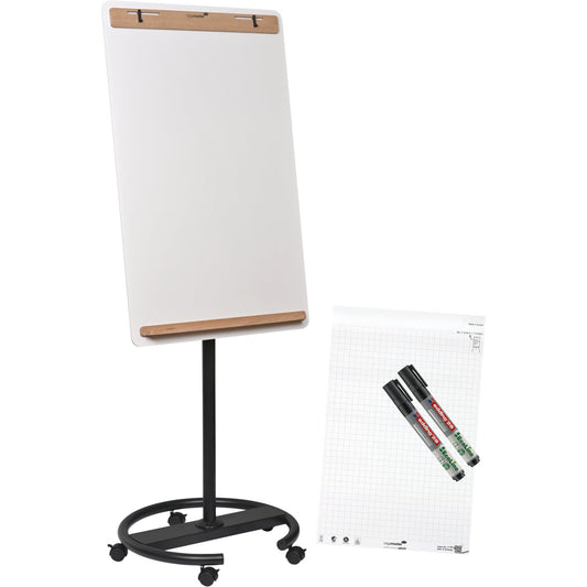 Legamaster Mobiles Flipchart SKETCH INFINITE mit Ablageschale Rundfuß mit 5 Rollen Stahl schwarz