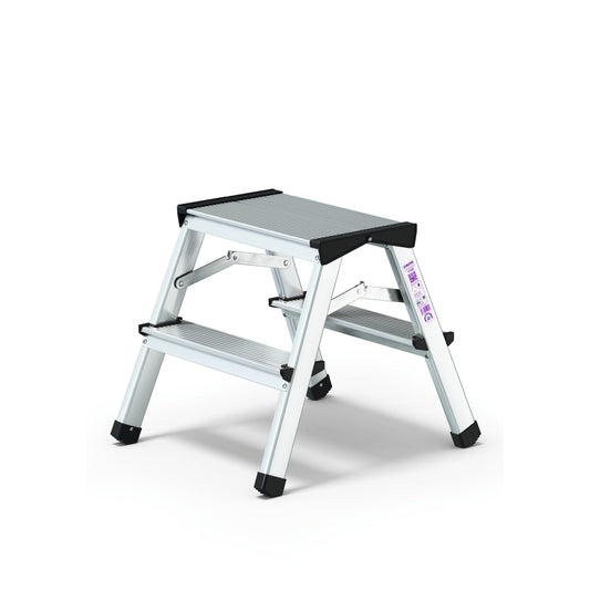 MUNK Trittleiter 30 x 50 cm (B x T) 150kg Aluminium alu 2 Stufen