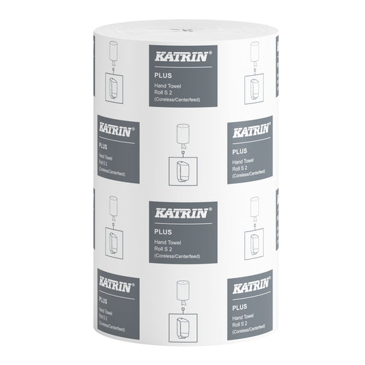 Katrin Handtuchrolle Plus 20,5 cm x 60 m (B x L) Tissue, 100 % Zellstoff weiß 12 Rl./Pack.