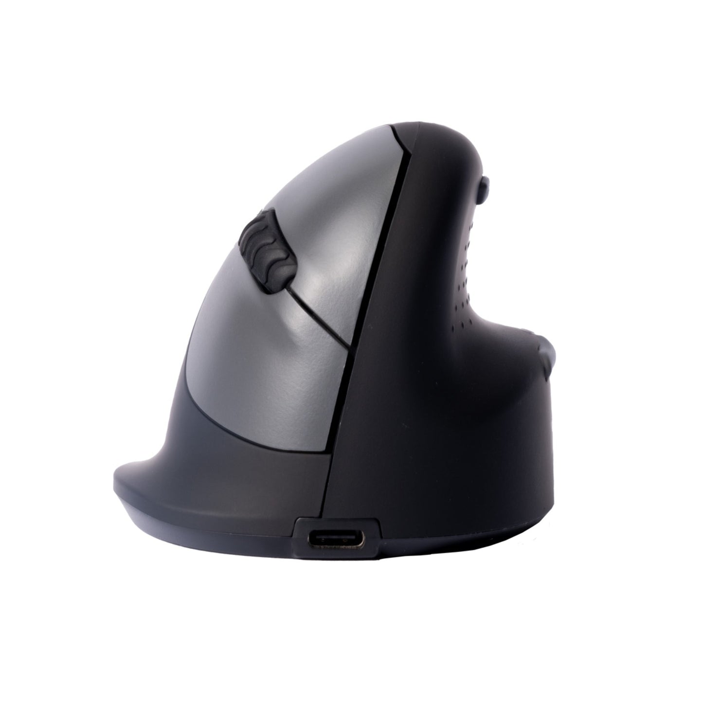 R-Go Tools Optische PC Maus HE Break Rechtshänder ergonomisch USB-C 10m Akku inkl. USB-C/USB-A-Ladekabel (1 m), Nano-Empfänger schwarz