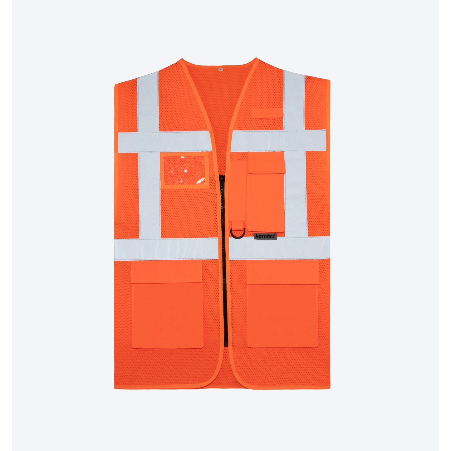 korntex Warnweste Larissa XL reflektierend Reißverschluss 100 % Polyester signal-orange