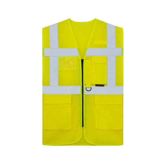 korntex Warnweste Larissa L reflektierend Reißverschluss 100 % Polyester signal-gelb