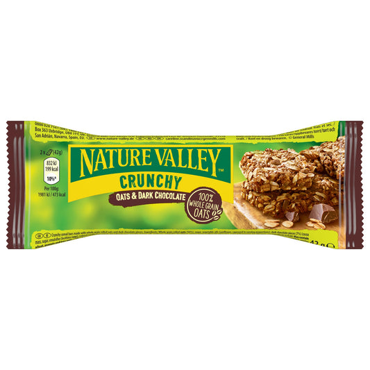 Nature Valley Haferriegel Crunchy dunkle Schokolade laktosefrei 18 x 42 g/Pack.
