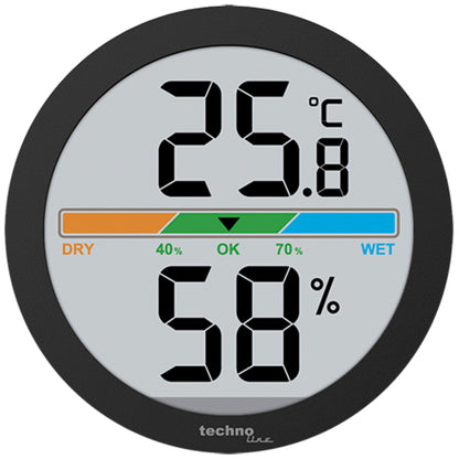 technoline® Thermometer WS 9418 6 x 1,5 cm (Ø x T) digital Batterie CR2032 Wandbefestigung möglich