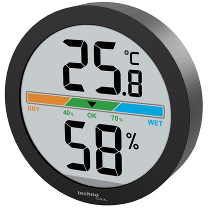 technoline® Thermometer WS 9418 6 x 1,5 cm (Ø x T) digital Batterie CR2032 Wandbefestigung möglich