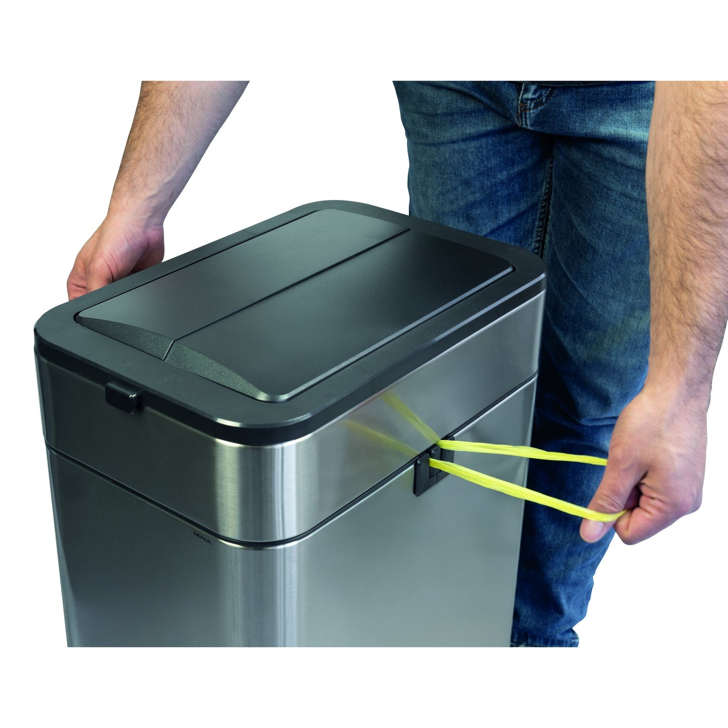MAUL Tretabfalleimer MAULwing 45,6 x 66,7 x 27,7 cm (B x H x T) 40l Edelstahl edelstahl