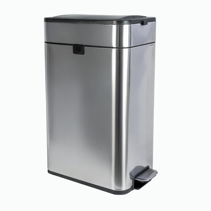 MAUL Tretabfalleimer MAULwing 45,6 x 66,7 x 27,7 cm (B x H x T) 40l Edelstahl edelstahl