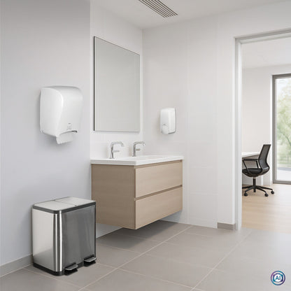 MAUL Tretabfalleimer MAULcycle 49,2 x 46 x 37,8 cm (B x H x T) 40l Edelstahl edelstahl