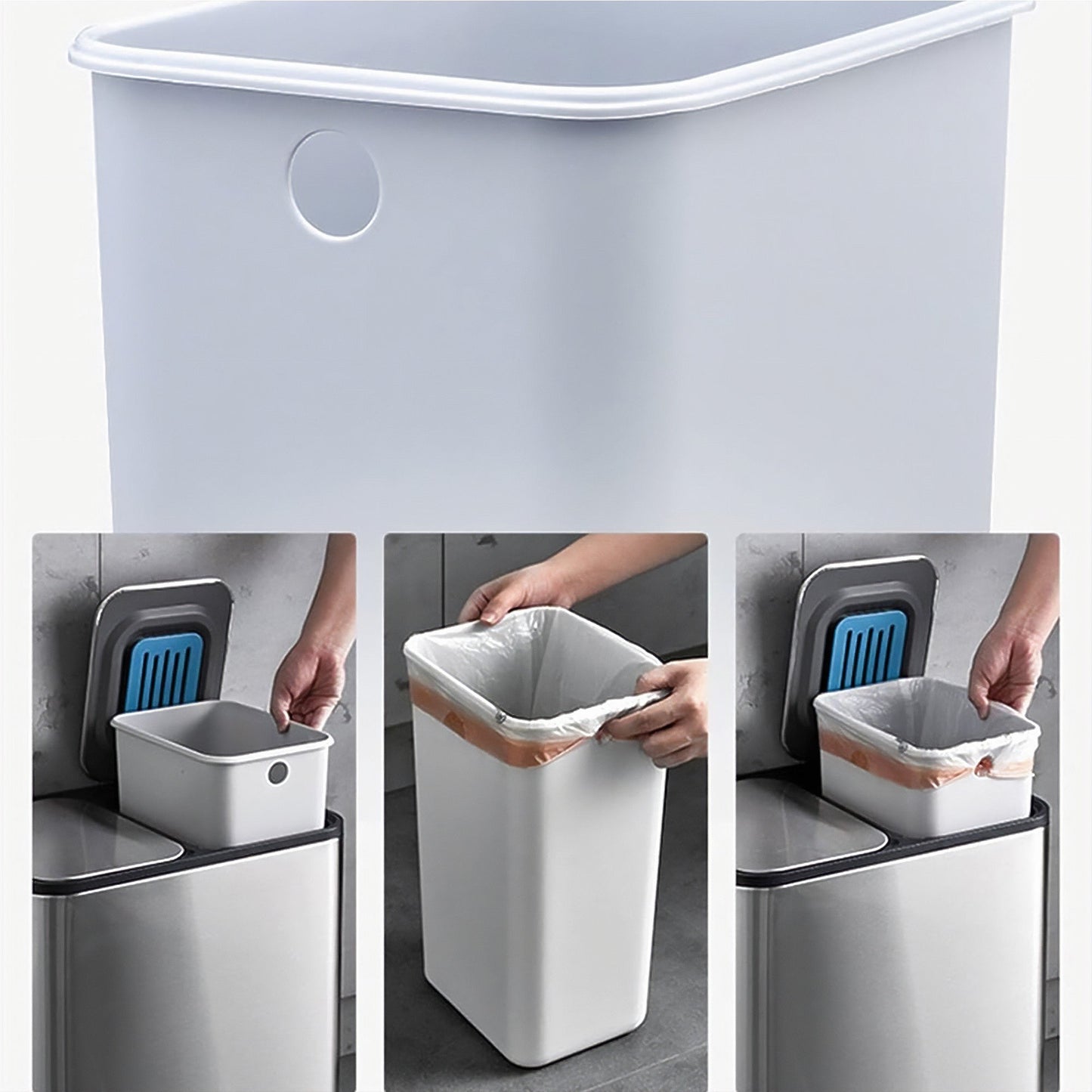 MAUL Tretabfalleimer MAULcycle 49,2 x 46 x 37,8 cm (B x H x T) 40l Edelstahl edelstahl