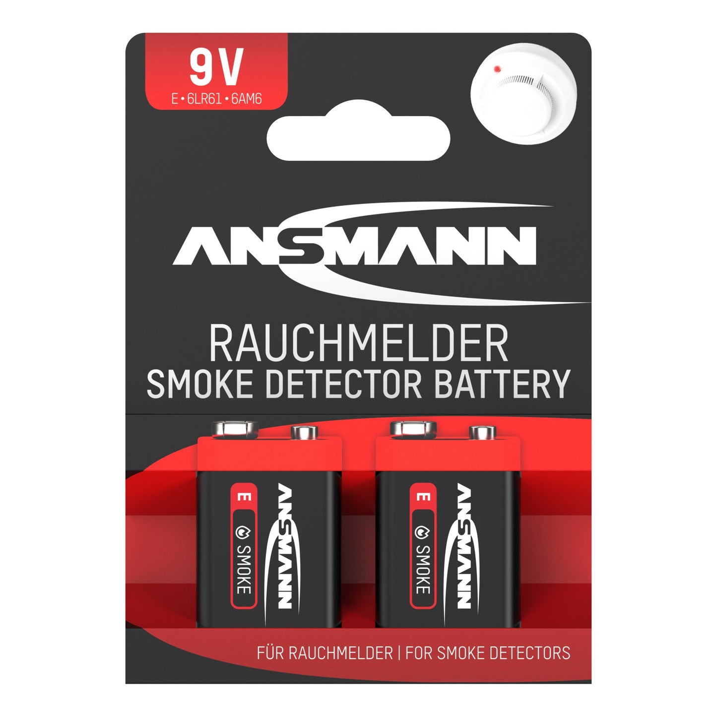 ANSMANN Batterie E-Block 6LR61 Alkaline 9V 2 St./Pack.