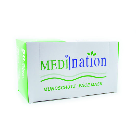 Medination Mundschutz Einweg EN 14683 Vlies/Papier weiß 50 St./Pack.