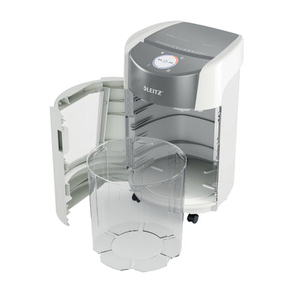 Leitz Aktenvernichter IQ OptiMax Small Office 350 P-5 Papier, Heftklammern, Büroklammern Partikelschnitt 9 Bl. weiß