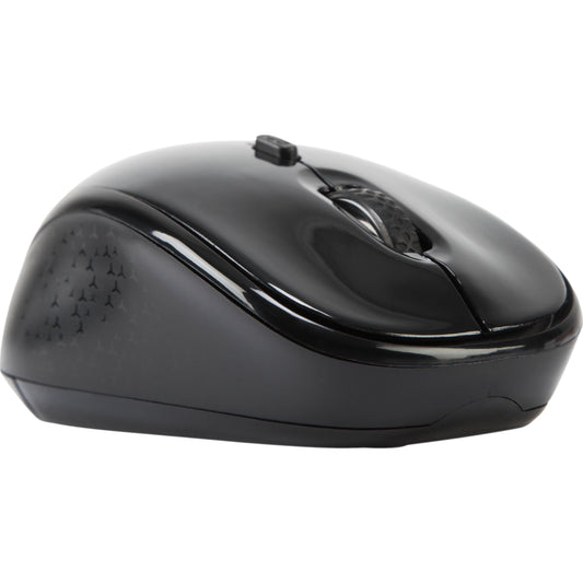 Targus Optische PC Maus Blue Trace Links- und Rechtshänder nicht ergonomisch USB-A 10m Batterie inkl. Mini-USB-Empfänger schwarz