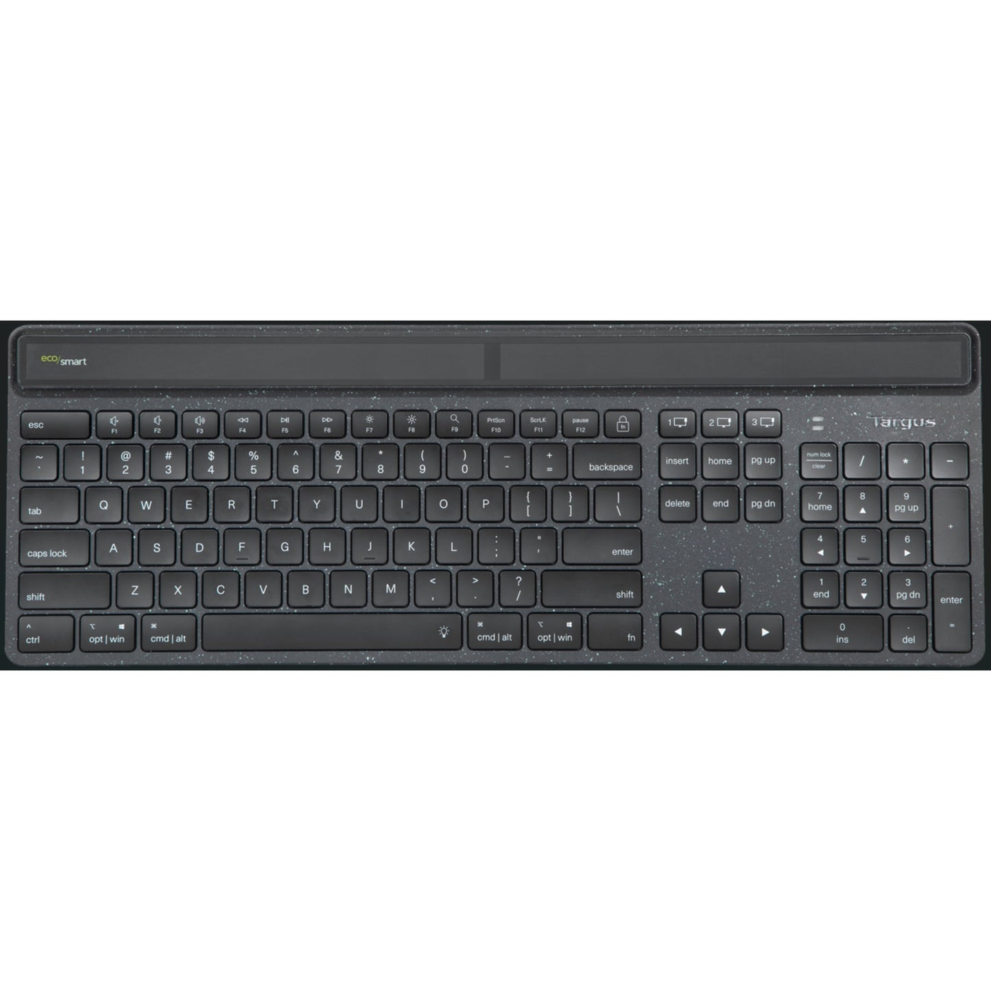 Targus Tastatur EcoSmartT Bluetooth® BLE 5.0 10m inkl. USB-C/USB-A Ladekabel (1,5 m) schwarz