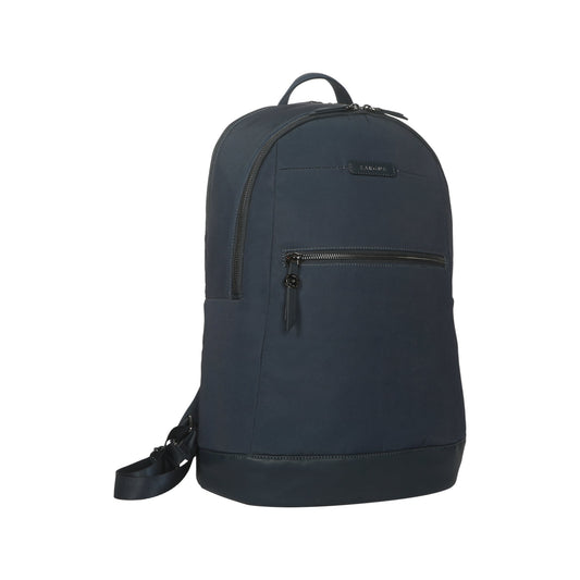 Targus Notebookrucksack Ávila EcoSmart® Reißverschluss Notebookfasch mit Reißverschluss, zweites Hauptfach, mehrere Einstecktaschen, versteckte Tasche auf der Rückseite, verstellbare gepolsterte Schultergurte, Trolleygurt PET, 100´% recycelt mitternacht