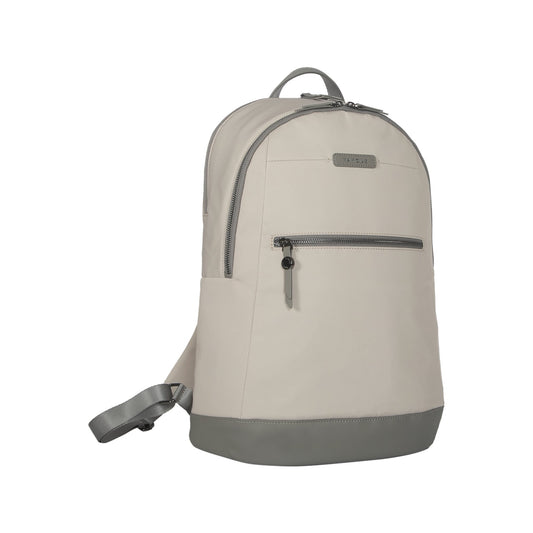 Targus Notebookrucksack Ávila EcoSmart® Reißverschluss Notebookfasch mit Reißverschluss, zweites Hauptfach, mehrere Einstecktaschen, versteckte Tasche auf der Rückseite, verstellbare gepolsterte Schultergurte, Trolleygurt PET, 100´% recycelt