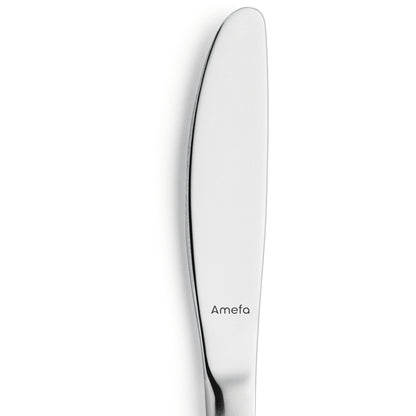 Amefa Messer DANTE Vollheft Mehrweg 21,5cm Klingenstahl 13/0, Edelstahl 18/0, mattiert silber 12 St./Pack.