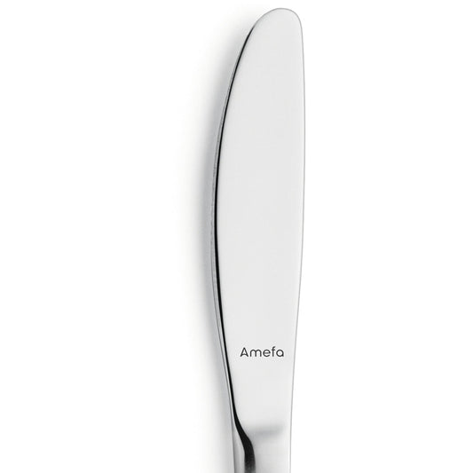 Amefa Messer DANTE Vollheft Mehrweg 21,5cm Klingenstahl 13/0, Edelstahl 18/0, mattiert silber 12 St./Pack.