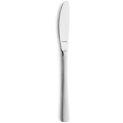 Amefa Messer DANTE Vollheft Mehrweg 21,5cm Klingenstahl 13/0, Edelstahl 18/0, mattiert silber 12 St./Pack.