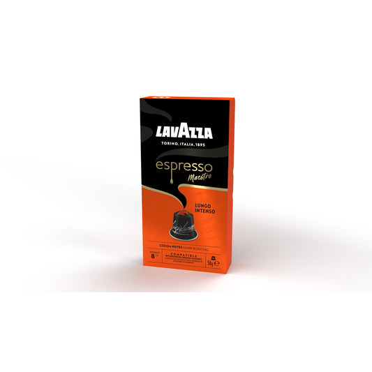 Lavazza Espressokapsel Maestro Nespresso® Maschine Lungo Intenso, Caramel, schokoladig Intensität: 8 10 x 5,6 g/Pack.