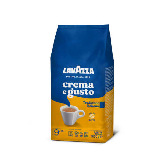Lavazza Kaffee Crema e Gusto Tradizione Italiana, nussig, schokoladig ganze Bohne 1.000 g/Pack.